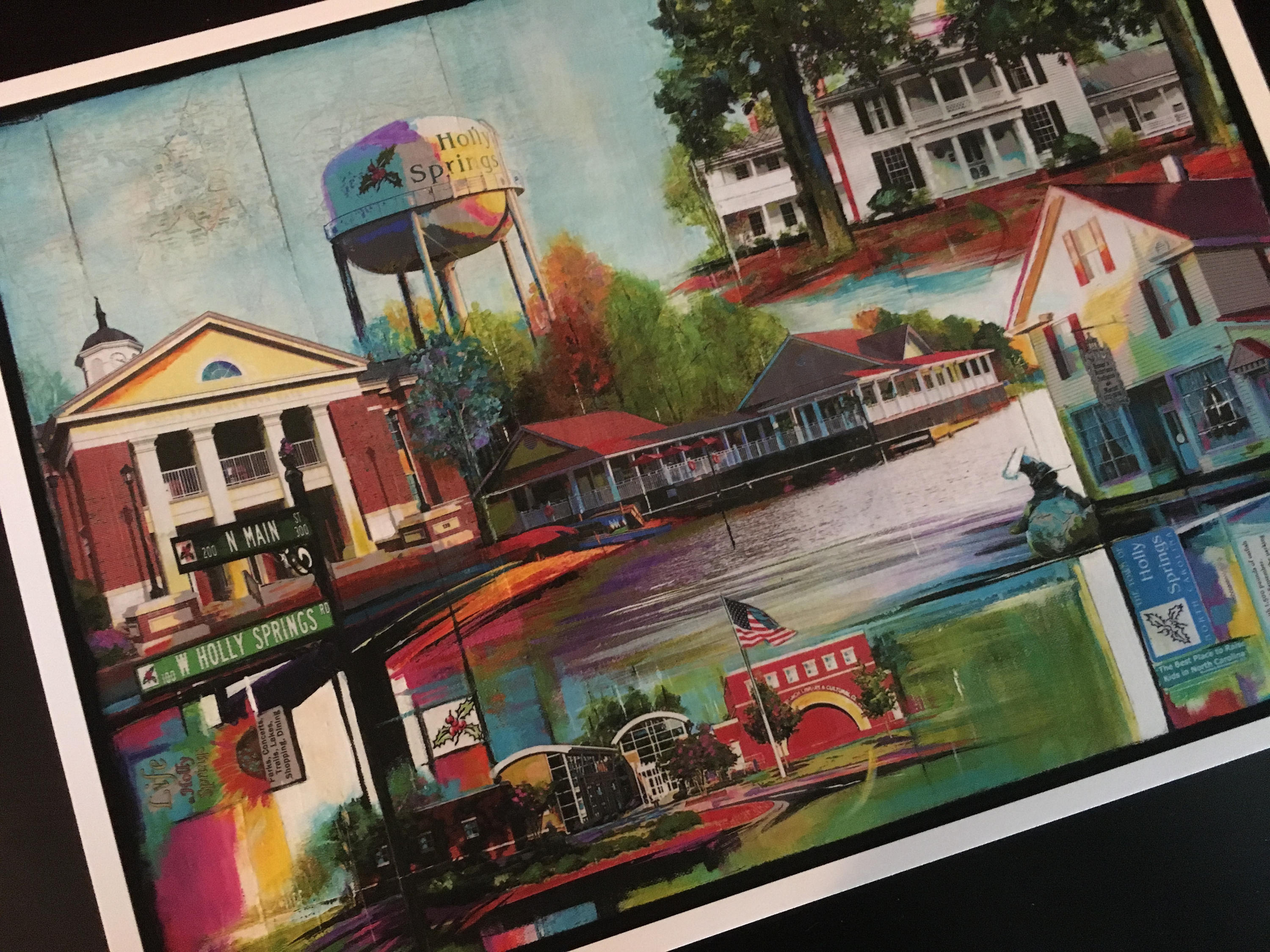 to Holly Springs NC Giclee Paper Print . Holly Etsy