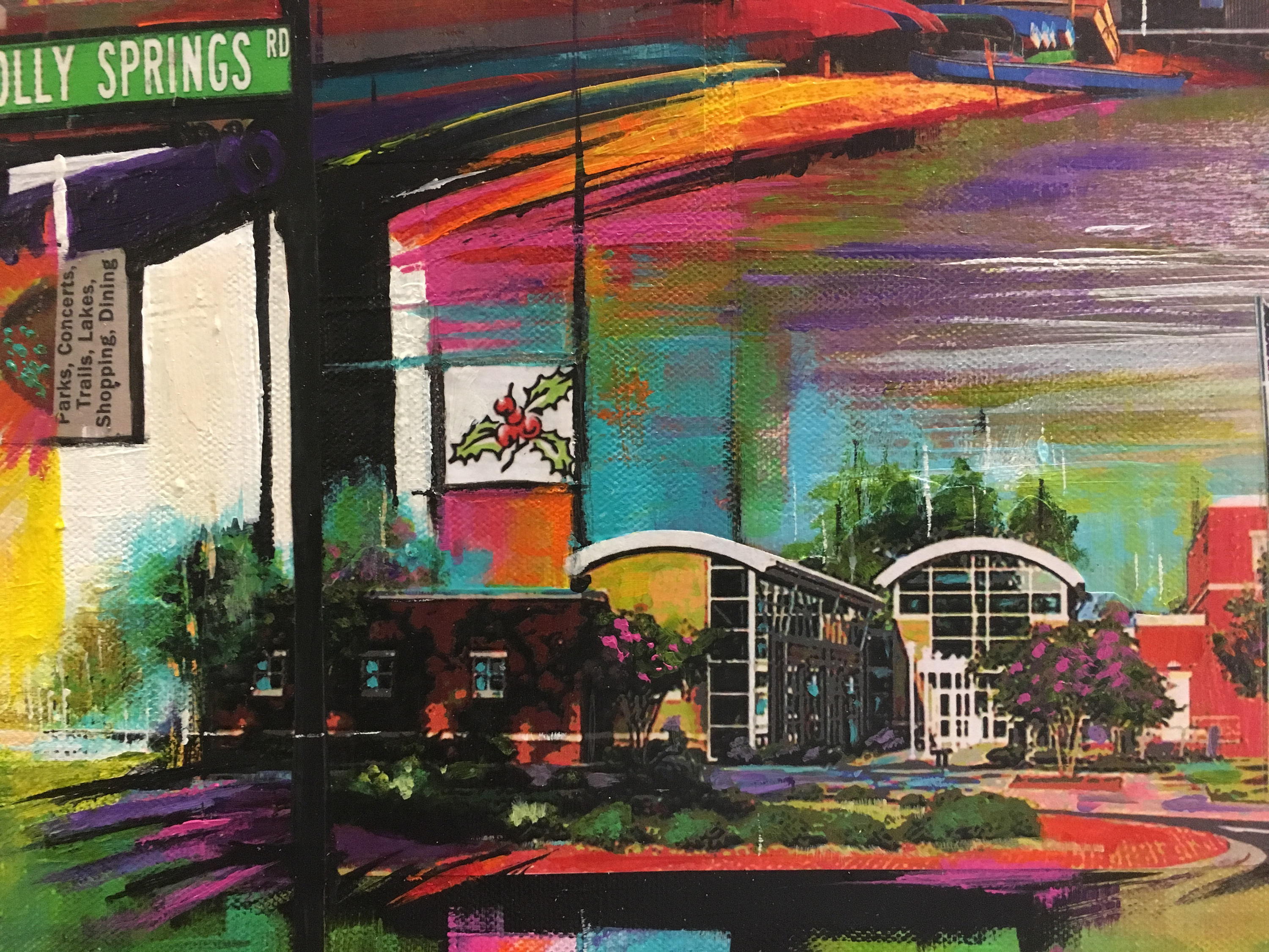 to Holly Springs NC Giclee Paper Print . Holly Etsy