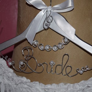 Personalized Bridal Hanger with &quot;PEARL NECKLACE&quot; 1 Line of Text,Custom bridal hanger,Pearls hanger,Wedding party gift
