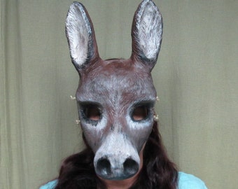 Maschera Da Asino In Resina Fatta A Mano: Costume Da Animale Realistico, Maschera Da Ballo - Italia - Foto 7