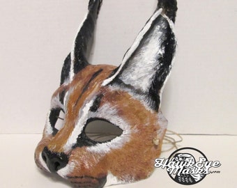 Cat, Caracal, Cat mask, Neko, Animal costume mask, Caracal mask, big cat spirit, lightweight mask, adult masquerade, jungle cat, desert cat,