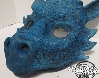 Custom Horns Ice Dragon Maske: handgemachte Cosplay Kostüm Maske