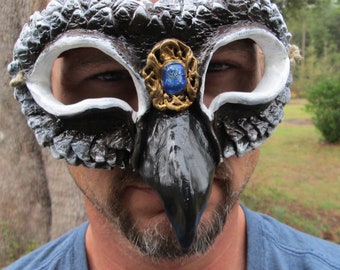 Handmade Resin Birdman Mask: Fantasy Costume, Guardian Owl