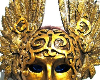 Handmade fancy Winged Masquerade fantasy Mask: Archangel, Valkyrie Costume