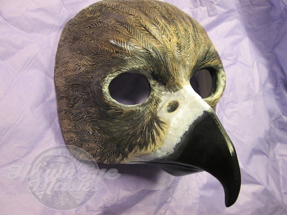 Costume Mask Peregrine Falcon Sparrow Hawk Falcon Mask Masquerade Mask Gyrfalcon Costume Mask Horus Spirit Bird Halloween