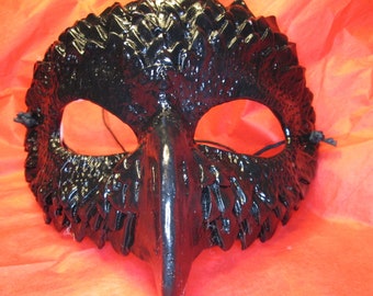 Raven, backbird, masquerade costume mask, fantasy, guardian, creature mask, blue black, crow, black bird, poe, gothic