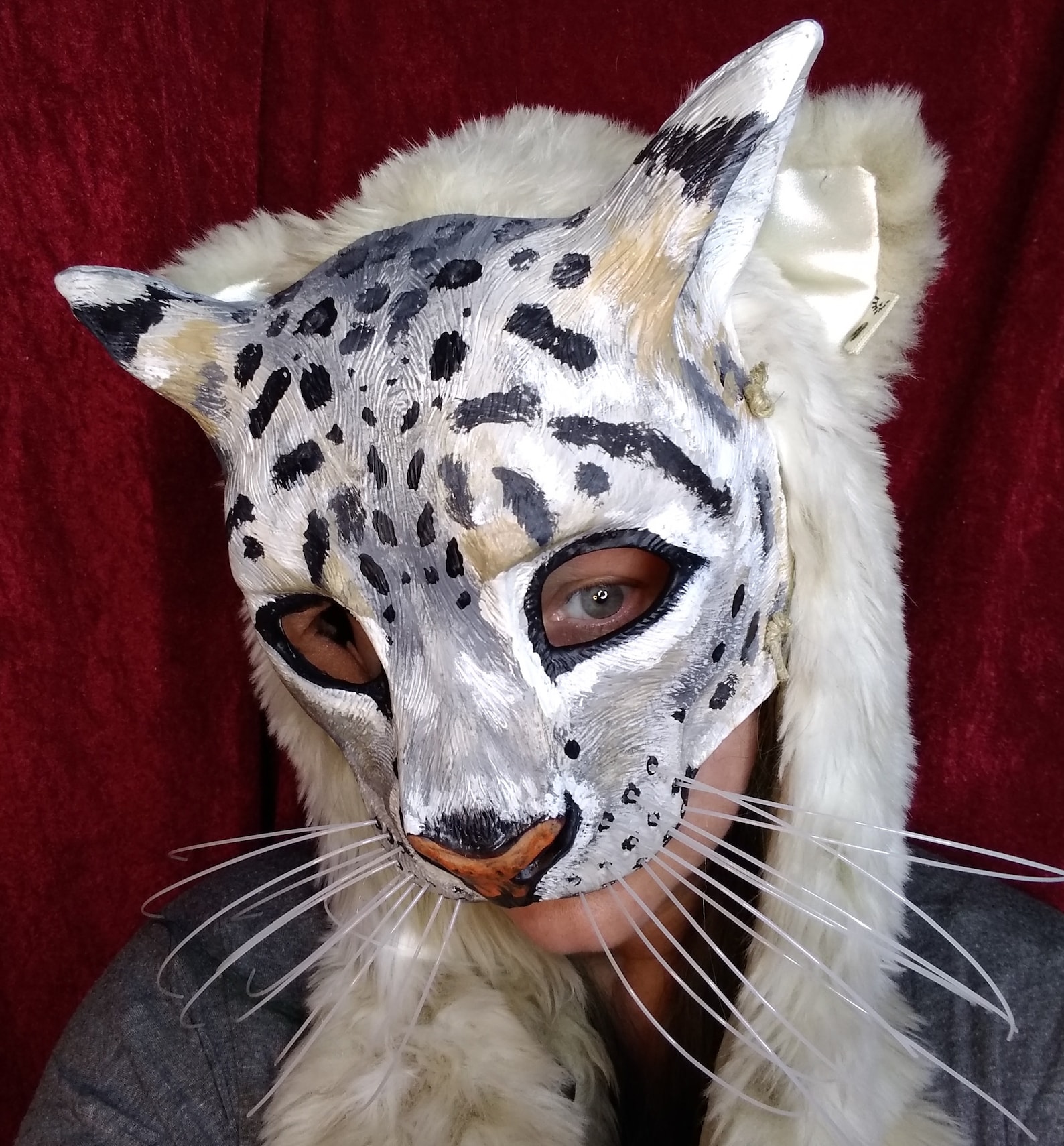 Snow Leopard Mask Animal Costume Mask Neko Animal Spirit Etsy