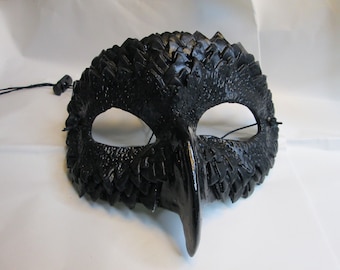 Raven, backbird, masquerade costume mask, fantasy, guardian, creature mask, blue black, crow, black bird, poe, gothic