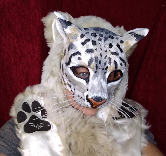 ハンドメイド　リアル　ユキヒョウ　着ぐるみ　コスプレ　マスク　一式 ハンドメイドリアルユキヒョウ着ぐるみコスプレマスク一式