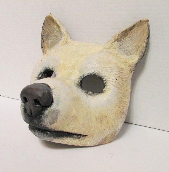 手描きのディンゴマスク：オーストラリアの野生犬のコスチューム、仮装