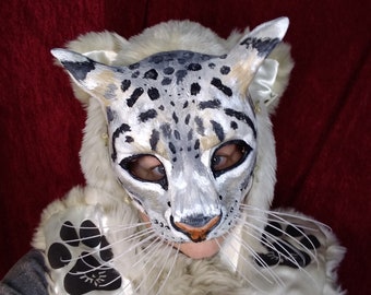 Savannah Cat, Bast, Neko, Hand Painted Mask, Serval, Cat Mask