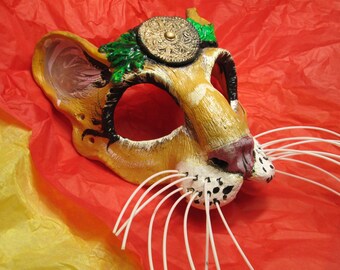 Sekhmet Lioness Mask: Handmade Resin Animal Cosplay