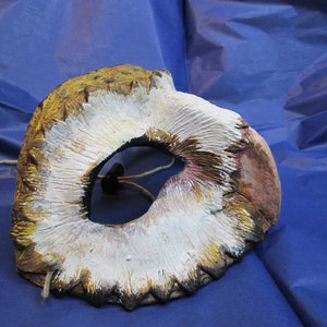 Hand Painted Barn Owl Mask - handmade Masquerade Costume image 16