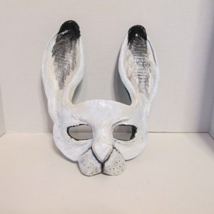 Handmade Rabbit Mask, Jackalope Costume, Adult Masquerade image 6