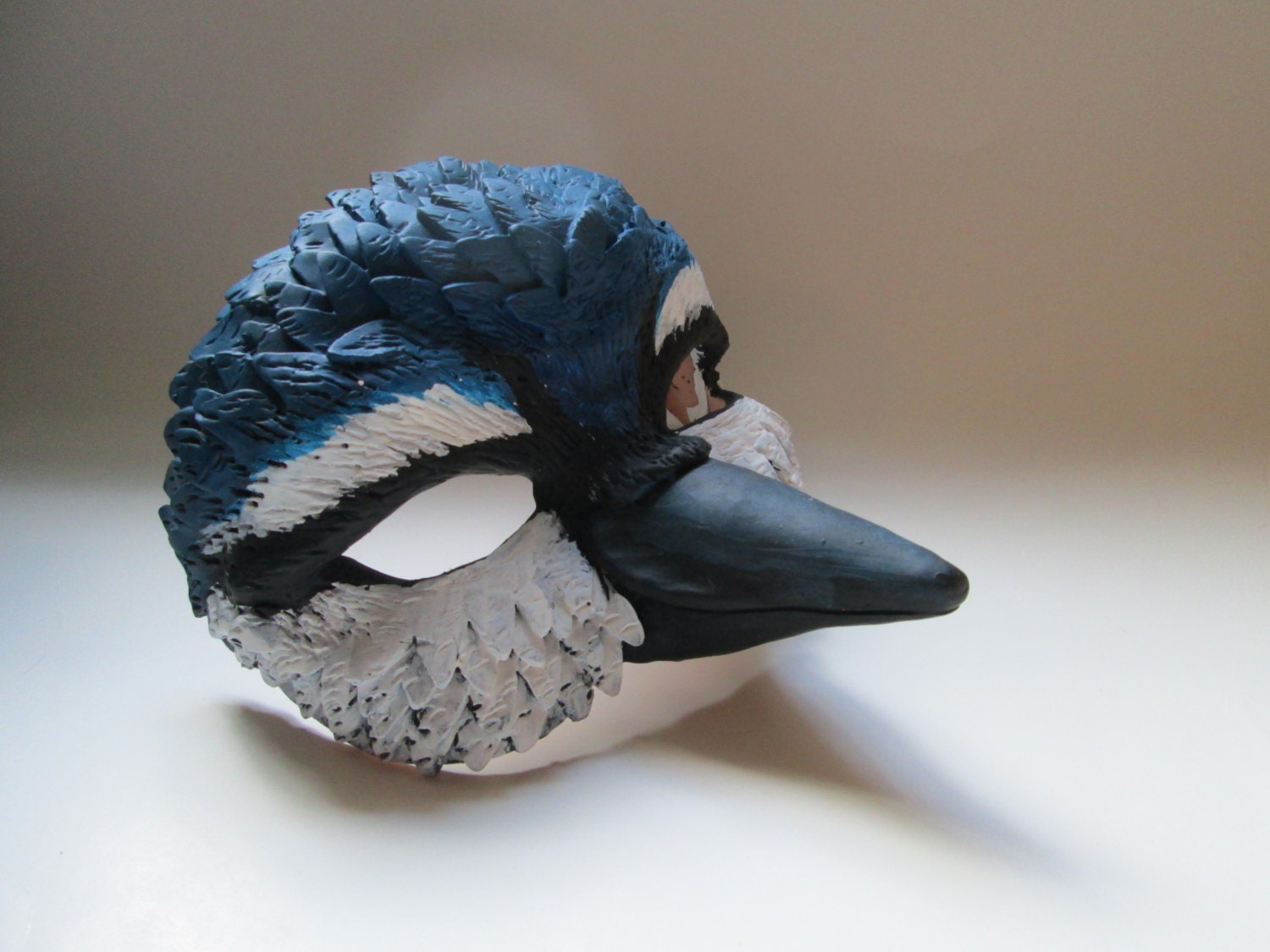 Bluejay, mask, Blue Bird mask, masquerade mask, costume mask, bird costume mask, beaked mask, mask with beak, bird spirit, bird totem