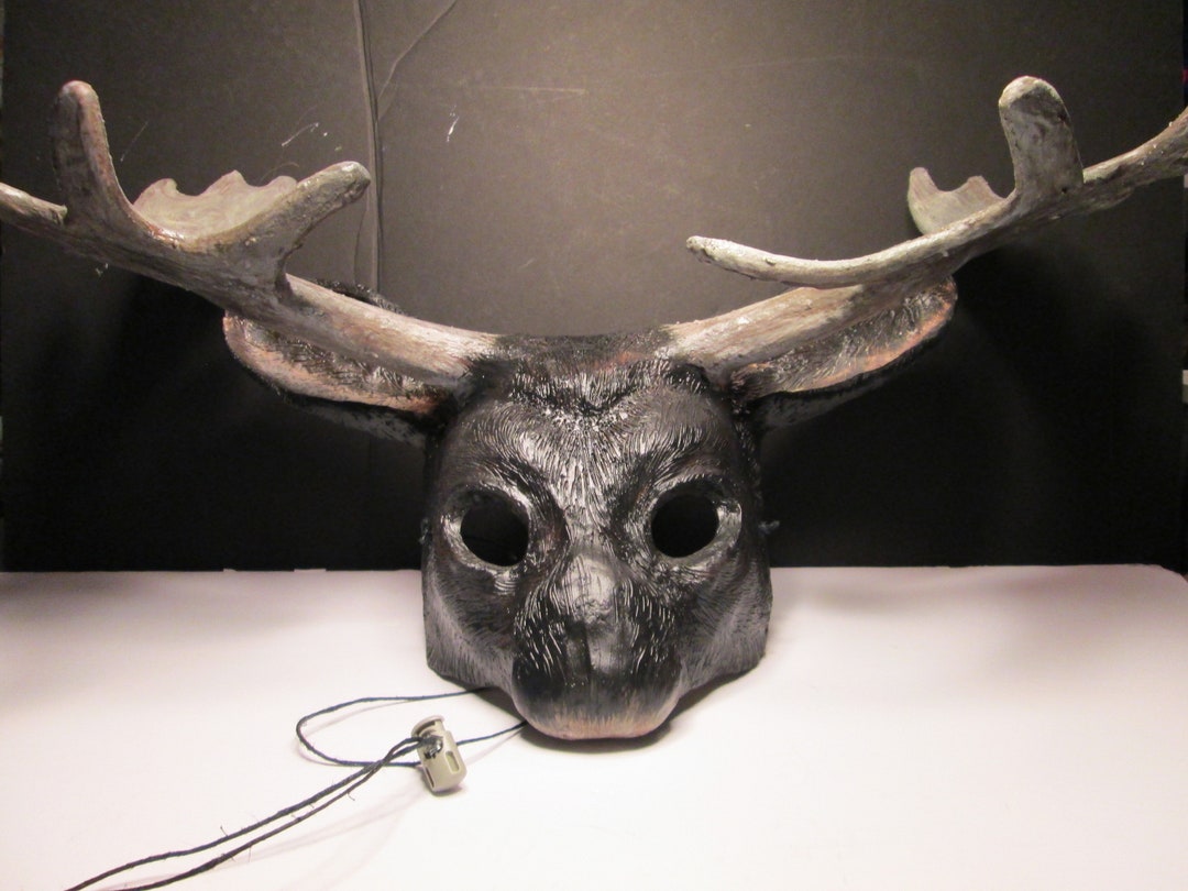 Moose Mask, Realistic Costume Animal Mask, Frozen, Faux Antlers, Made ...