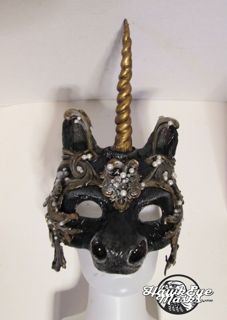 Baroque Unicorn Masquerade Ball Masked Ball Costume Mask Etsy