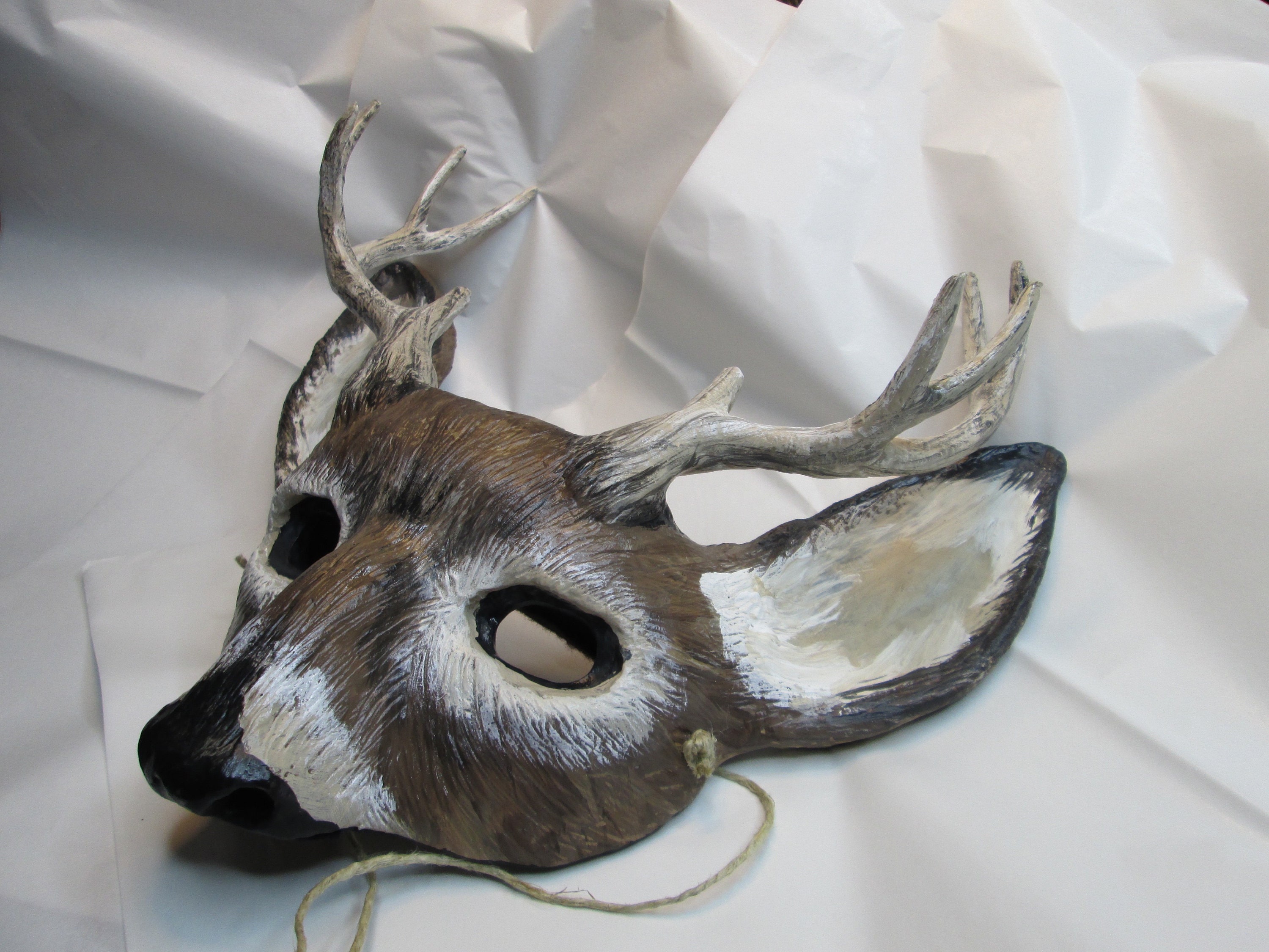 Deer Mask Antlers Options Costume Mask Choose Doe or Etsy