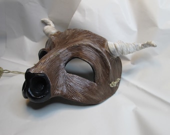 Handmade Minotaur Mask: Horned Bull, Greek Mythology cosplay