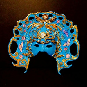 Masquerade mask, Masked ball, Gala, Statement, Hand painted, Super Fancy mask, Baroque, fantasy mask, Marie Antoinette mask
