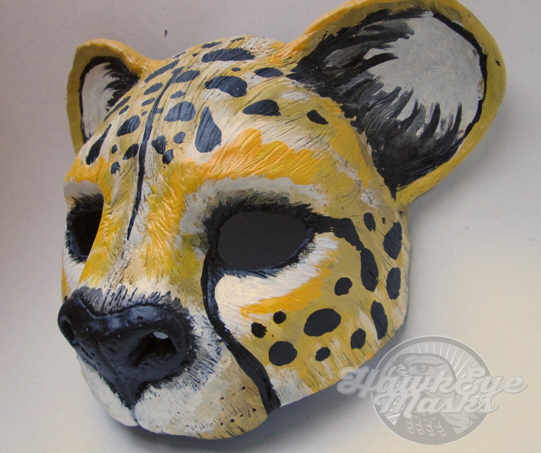 Masquerade Mask Cheetah Neko Animal Mask Cat Wildlife Etsy
