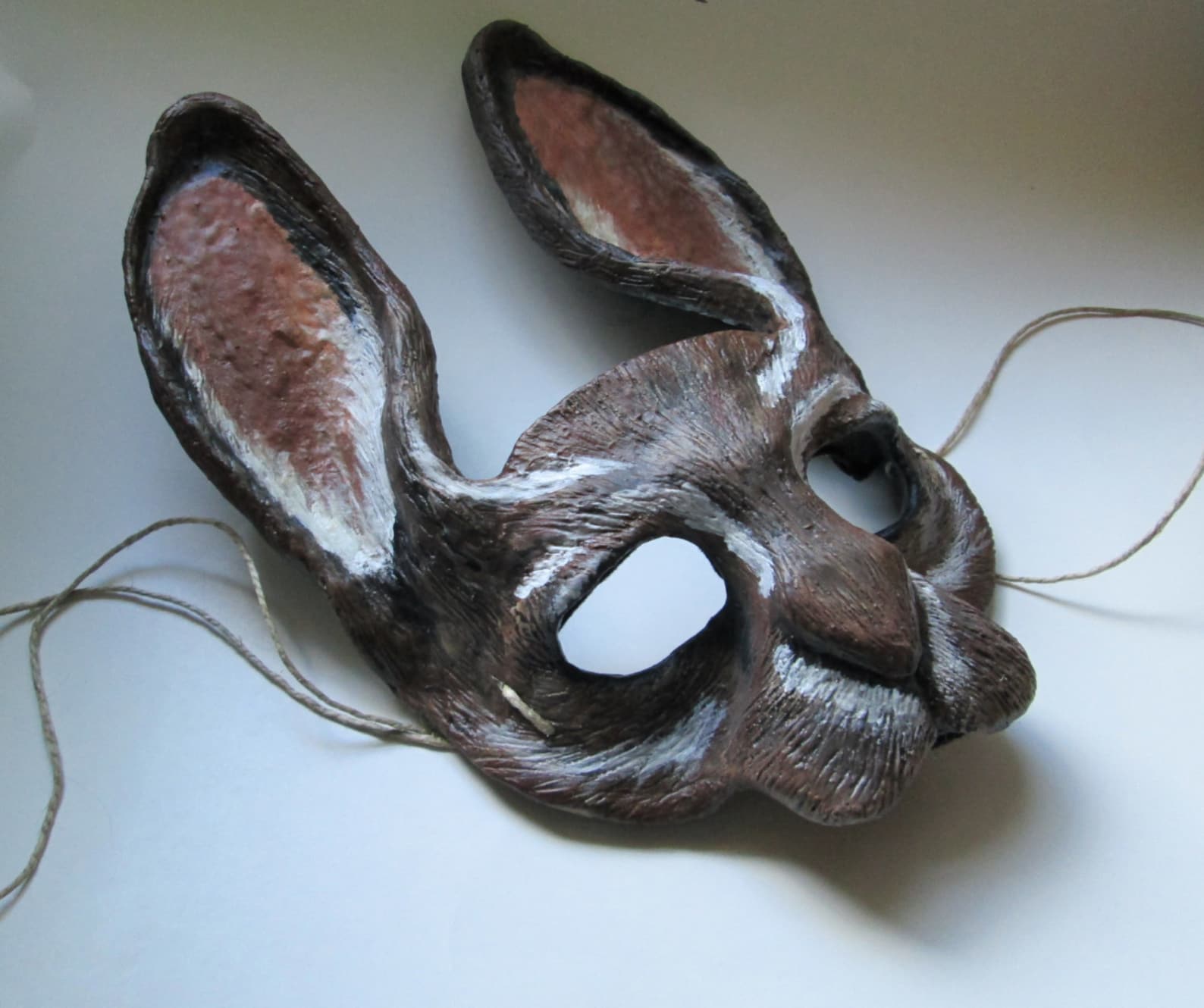 Handmade Rabbit Mask, Jackalope Costume, Adult Masquerade - Etsy