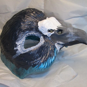 Pigeon mask, masquerade mask, bird mask, hand painted mask