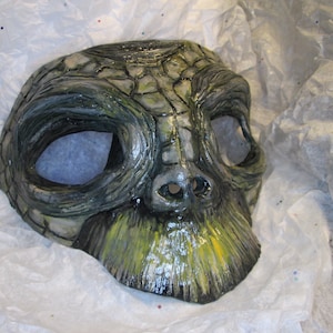 Green Sea Turtle, costume mask, Loggerhead turtle, custom made, masquerade mask, wonderland, costume mask, Adult costume mask