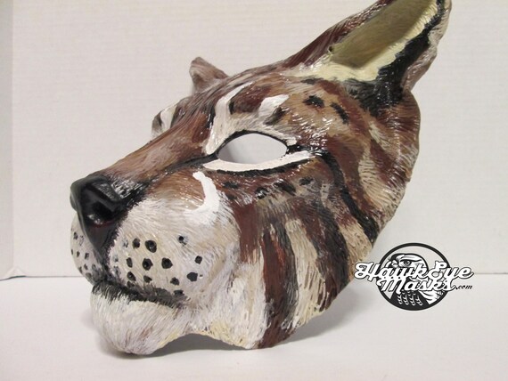 wildkatze maske luchs neko massgeschneiderte tier maske etsy