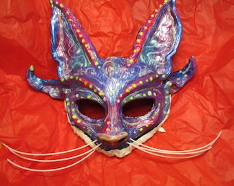 Cheshire Cat Mask, UV Reactive Rave Costume
