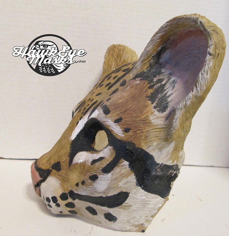 adult masquerade Jungle Cat mask Animal costume mask jungle cat Neko Ocelot cat mask festival handmade mask Carnival mask