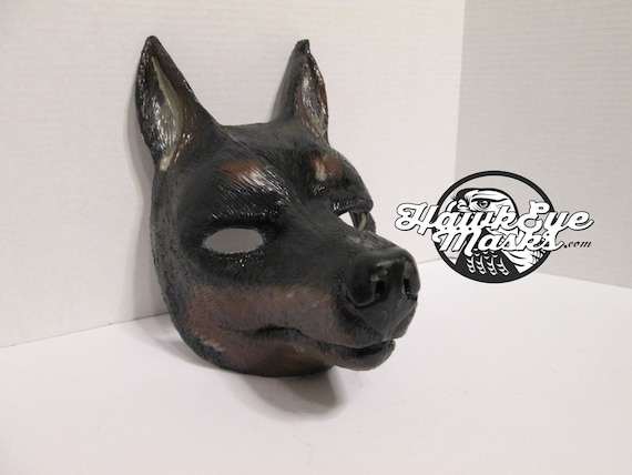 Doberman, Costume Mask, Dog Mask, Anubis, Masquerade Mask, Human