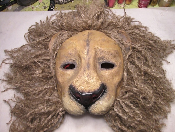 Forståelse Glat Pebish Lion Mask Realistic Lion Art Sekhmet Costume Mask Egyptian - Etsy