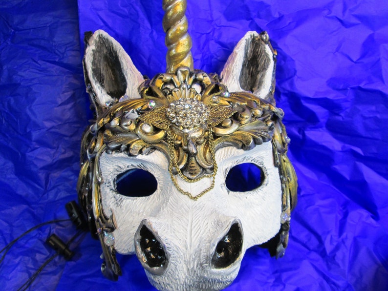 Baroque Unicorn Masquerade Ball Masked Ball Costume Mask Etsy