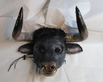 Bull mask, Minotaur, Taurus, costume mask, Mythological, masquerade mask, farm animal, Ferdinand the bull, Zootopia inspired cosplay