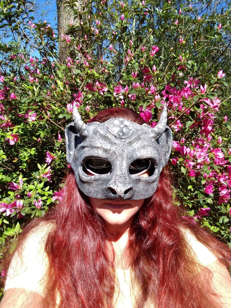 Gargoyle Mask Notre Dame Masquerade Mask Medieval Horned Etsy UK