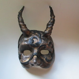 Masquerade mask, larp, medieval, horned mask, Mythological mask, masked ball, asymetrical design