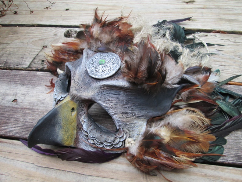 gryffin ren faire mask labyrinth mask costume Masquerade ball Gryphon mask griffon mask gryfindor Halloween larp feathered mask