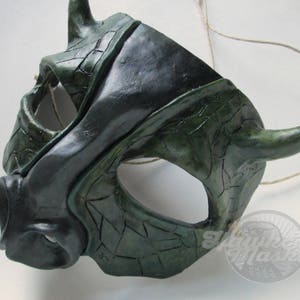 Dragon mask, cosplay, costume, ren faire mask, larp, Halloween mask, custom made, color choices, horned mask