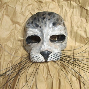 Sea lion mask, Seal, custom made, harp seal, masquerade mask, costume mask, Adult wild animal costume mask, marine life, saline, ocean