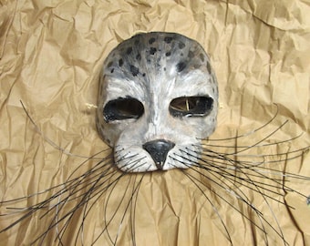 Sea lion mask, Seal, custom made, harp seal, masquerade mask, costume mask, Adult wild animal costume mask, marine life, saline, ocean