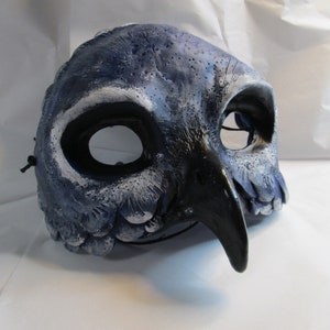 Owl mask, custom made, masquerade mask, costume bird mask, fantasy cosplay, guardian, larp, ren faire, owl mask,
