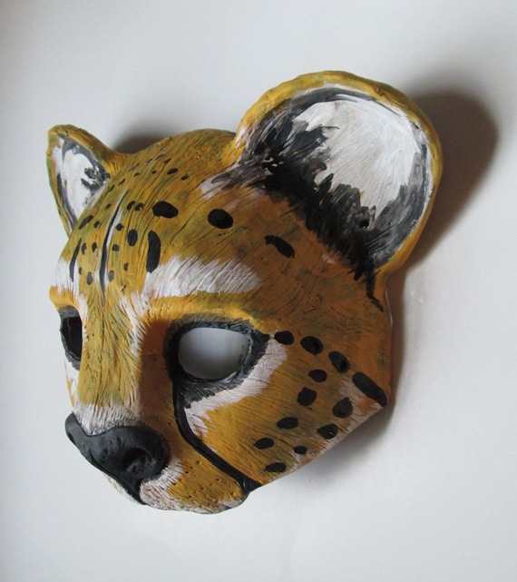 Masquerade Mask Cheetah Neko Animal Mask Cat Wildlife Etsy