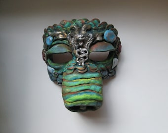 Handbemalte Drachen Maskerade Maske, Ren Faire Maske