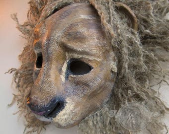 Lion mask, Realistic lion art, Sekhmet, costume mask, Egyptian God, Leo, Lion mask, big cat, masquerade mask, King, Aslan, Anthropomorphic,