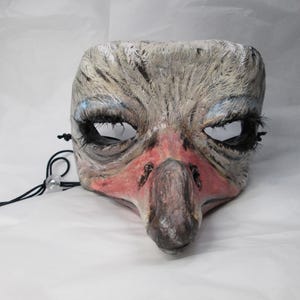 Handmade Ostrich Masquerade Mask: Resin Bird Costume