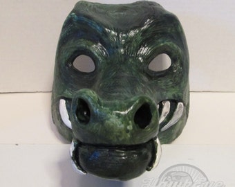 Alligator mask, Gator mask, reptile, masquerade mask, adult costume mask, fantasy, guardian, swamp creature, everglades