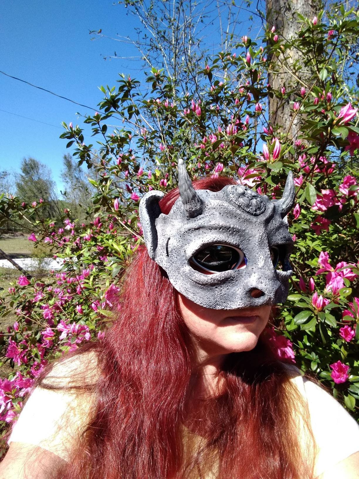 Gargoyle Mask Notre Dame Masquerade Mask Medieval Horned Etsy UK