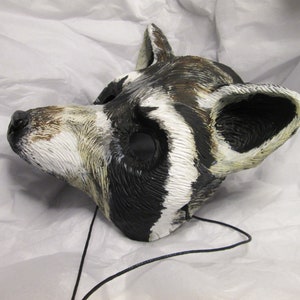 Raccoon, mask, Animal costume Mask, hand painted, Rocket, masquerade mask, Galaxy mask, Wearable art, Wildlife mask