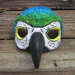 Handmade McCaw Parrot Mask: Resin Costume Mask